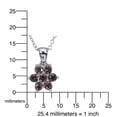 thumbnail image 5 of Vir Jewels 1/2 CTTW Champagne Diamond Cluster Composite Pendant Necklace 10K White Gold Female Adult, 5 of 6