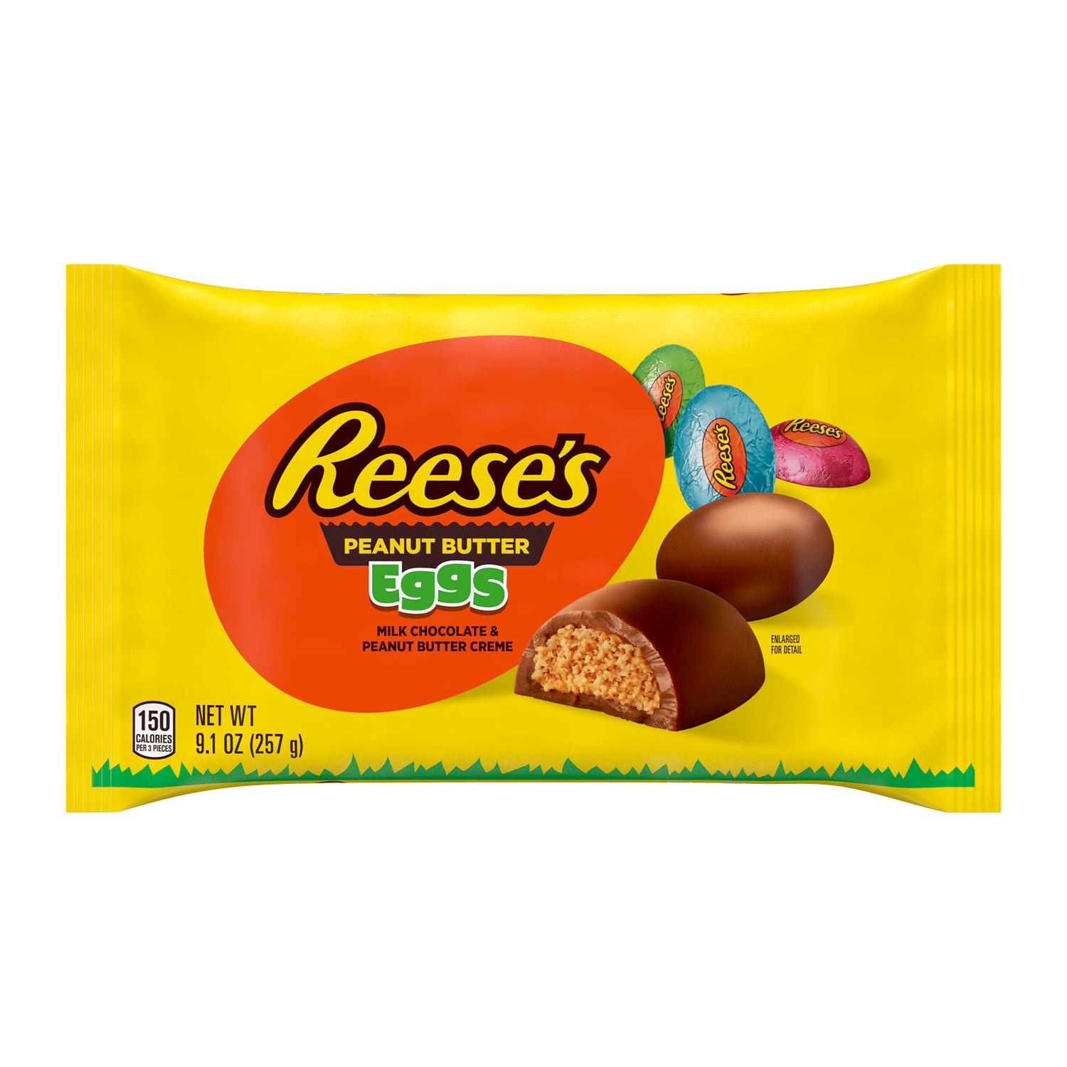 REESE'S, Milk Chocolate Peanut Butter Creme Eggs, Easter Candy, 9.1 oz, Bag