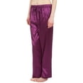 thumbnail image 2 of "Leisureland Women's Stretch Satin Pajama Pants", 2 of 3