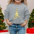 thumbnail image 2 of Girls Autumn Winter Christmas Print Round Neck Long Sleeve Casual Hoodless Sweatshirt, 2 of 4