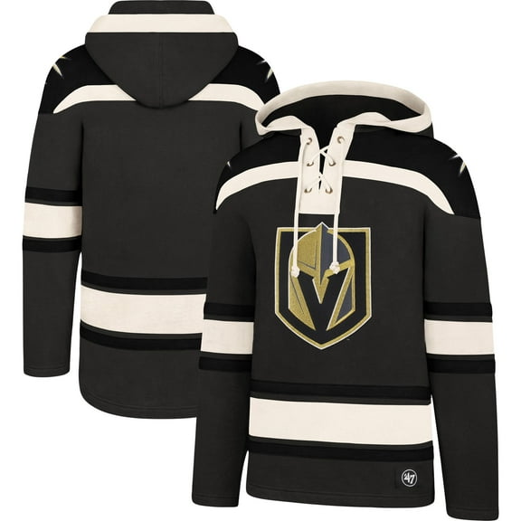 Men's '47 Charcoal Vegas Golden Knights Superior Lacer Hoodie