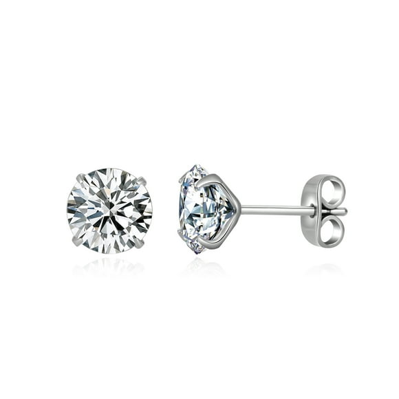 G23 Titanium CZ Stud Earrings for Sensitive Ears, Titanium Cubic Zirconia Stud Earrings for Women Girls