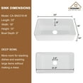thumbnail image 2 of CASAINC 33" Fireclay Single Bowl Farmhouse Apron Workstation Kitchen Sink with Bottom Grid and Strainer, Glossy White, 2 of 7