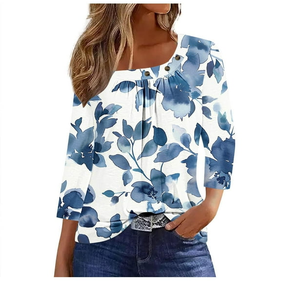 Womens Work Blouses Plus Size Summer Clothes Outfits Women Over 50 Casual Summer Tops for Women Over 50 Generic Brand Tops for Women