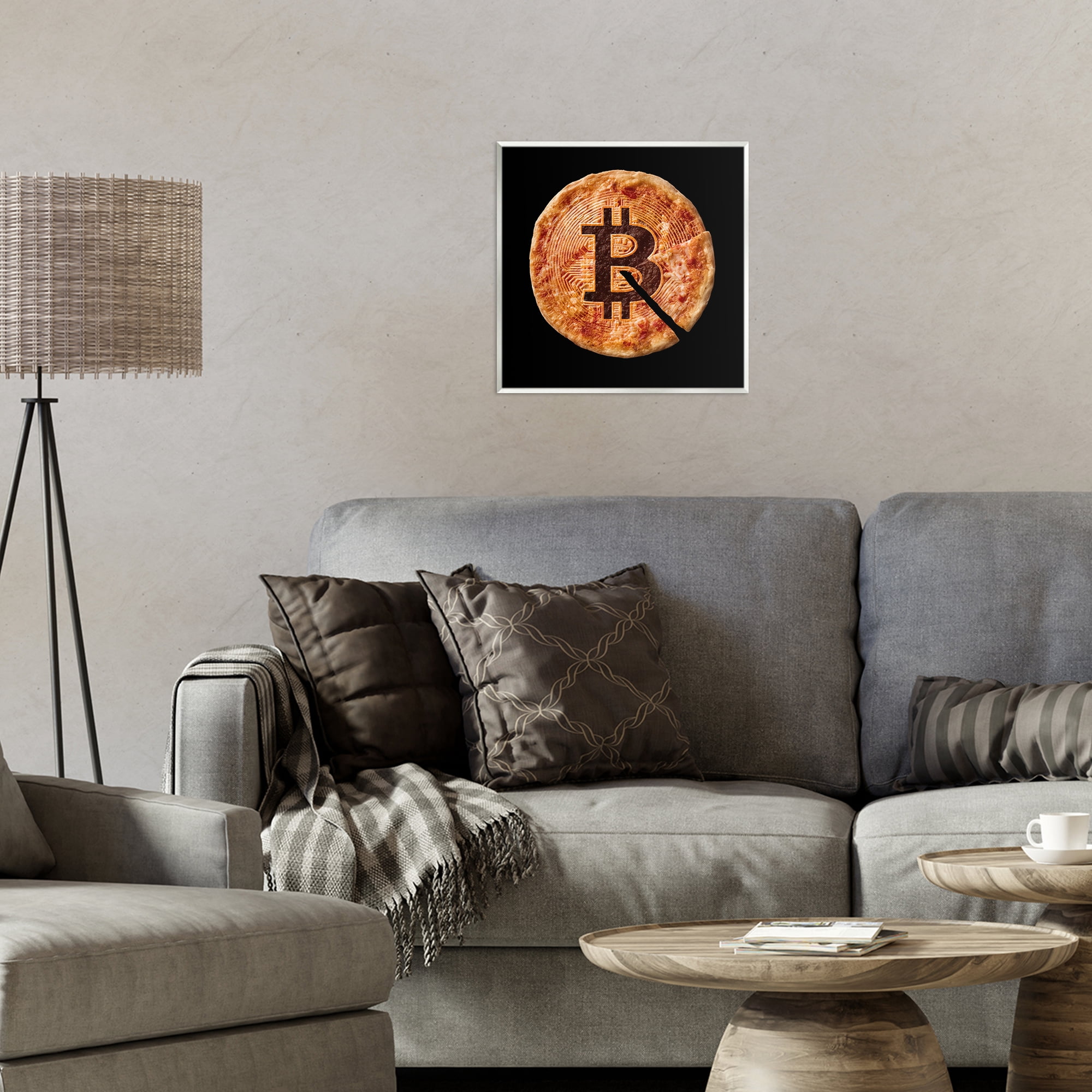 Stupell Industries Crypto Pizza Slice Wall Plaque Art, design by Svetlana Aleynikova