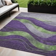 thumbnail image 2 of HomeRoots 624834 5 x 8 ft. Purple & Green Abstract Washable Transitional Indoor & Outdoor Rectangle Area Rug, 2 of 9