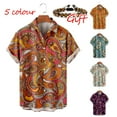 thumbnail image 1 of Paisley Men's Hawaiian Shirt Fashionable and Unique Top Summer Top for Travelling and Dating, 1 of 11