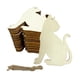 thumbnail image 2 of 20 piezas de virutas de madera en , adornos colgantes de pájaros de madera con forma de gato para Halloween, diseño de lugar de terror, fiesta,, 2 of 9
