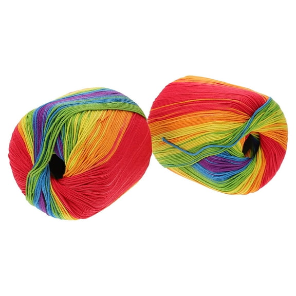 WEUVEB Cotton Crochet Thread Set Variegated Rainbow Thread For Diy Projects Embroidery