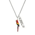 thumbnail image 1 of Delight Jewelry Silvertone 3-D Enamel Parrot Silvertone Best Friends Forever Bar Charm Necklace, 23", 1 of 4