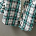 thumbnail image 6 of lulshou 2025 Plaid Shirt Men for Man Saving Men's Casual Cotton Plaid Shirts Long Sleeve Button-Down Flannel Overshirt Jacket Green-2XL, 6 of 7