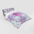 thumbnail image 2 of Ambesonne Indie Bedding Set 4 Pcs, Psychedelic Rose Mandala, Queen, Pale Blue Lavender, 2 of 2