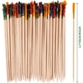 thumbnail image 3 of Juego de 1000 palillos para aperitivos, brochetas de bambú de 10 cm con diseño de volantes de colores, artículos para fiestas, 3 of 5