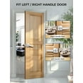 thumbnail image 4 of Poignées de Porte en Nickel Satiné, Levier d'Intimité Intérieur, Boutons de Porte en Nickel avec Verrou, Leviers de Porte, Poignée pour Chambre et Salle de Bain, Réversible, 4 of 7
