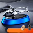 thumbnail image 4 of Helicopter Car Air Freshener Office Dual Frequency Mode Diffuser Perfume Bottle Solar Autorotation Blue, 4 of 9