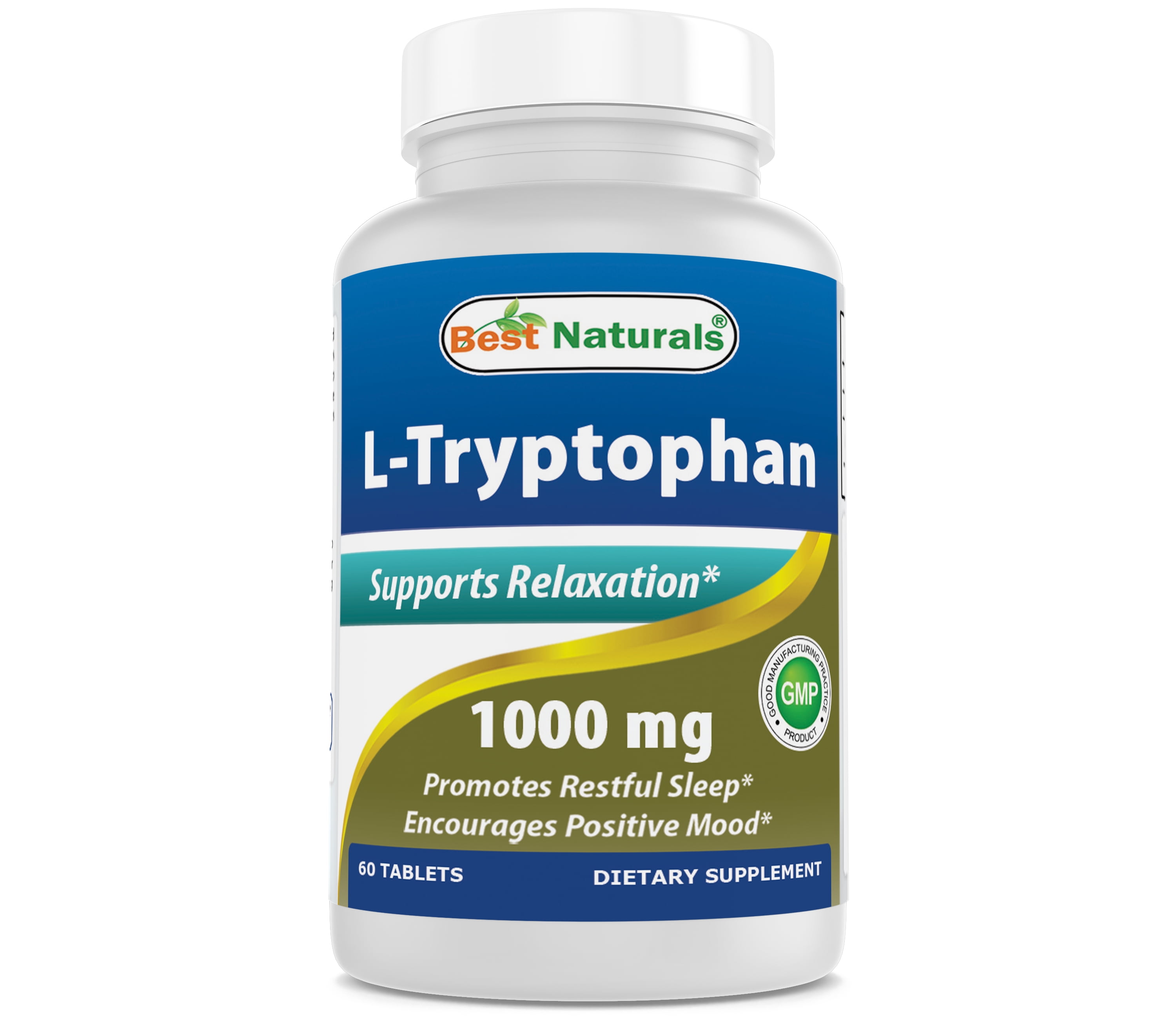 Best Naturals LTryptophan Tablets, 1000mg, 60 Ct