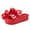 red, variant on Women's Platform Sandals , Chunky Lightweight Foam Slides, Comfortable Summer Beach Sandals with Adjustable Buckle