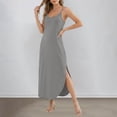 thumbnail image 2 of DHFJKG Sleeveless Beach Dress Women Loose Fit Summer Comfortable Flowy Long Dress Adjustable Straps Curved Hem Scoop Neck Stylish Dresses, 2 of 9
