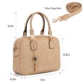 thumbnail image 7 of Montana West Small Top Handle Purse for Women Crossbody Satchel Handbag Barrel Bag, S Khaki, 7 of 7