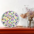 thumbnail image 6 of 10 Inch Mardi Gras Wall Clock, Silent Non Ticking Battery Operated Round Clock for Kitchen Office School Home Decorative, 6 of 7