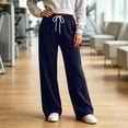 thumbnail image 2 of Women's Straight Leg Sweatpants Athletic Joggers with Pockets Casual Winter Lounge Travel Pants Fashion Outfits, 2 of 8