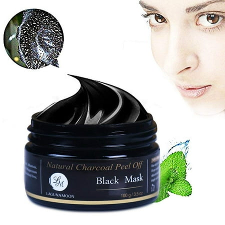 Natural Charcoal Peel off Black Mask Facial Cleaning and Moisturizing Mask with Free Black Mask Spoon 100g/3.5oz,Helps Exfoliate Away Dulling Skin Cells For Softness And