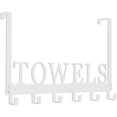 thumbnail image 1 of Toallero Kuhome Over The Door con 6 ganchos, acero blanco, 1 of 7