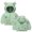 Light Green, variant on Toddler Kids Boys Girls Pineapple Print Puffer Jacket Long Sleeve Zip Up Warm Cozy Windproof Hooded Outerwear 3-4 Years
