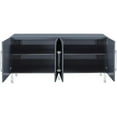 thumbnail image 3 of Maklaine Engineered Wood Sideboard/Buffet in Gray Lacquer Finish, 3 of 6