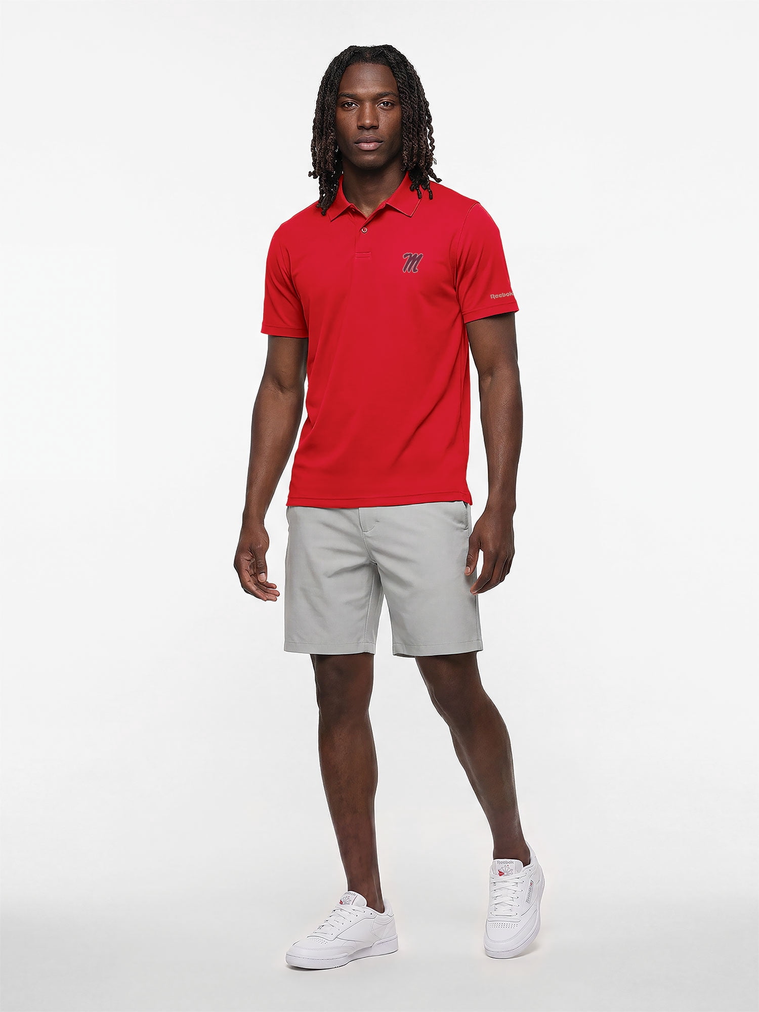 Ole Miss Rebels Reebok Mens Short Sleeve Polo Shirt