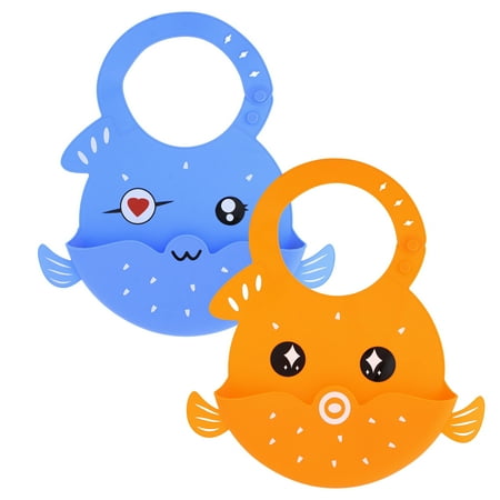 

Acorn Baby Silicone Bibs with Food Catcher - 2pk Adjustable Fish Feeding Bibs