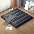 thumbnail image 2 of Costway King Futon Mattress Japanese Floor Sleeping Pad Washable Cover Carry Bag Black, 2 of 10