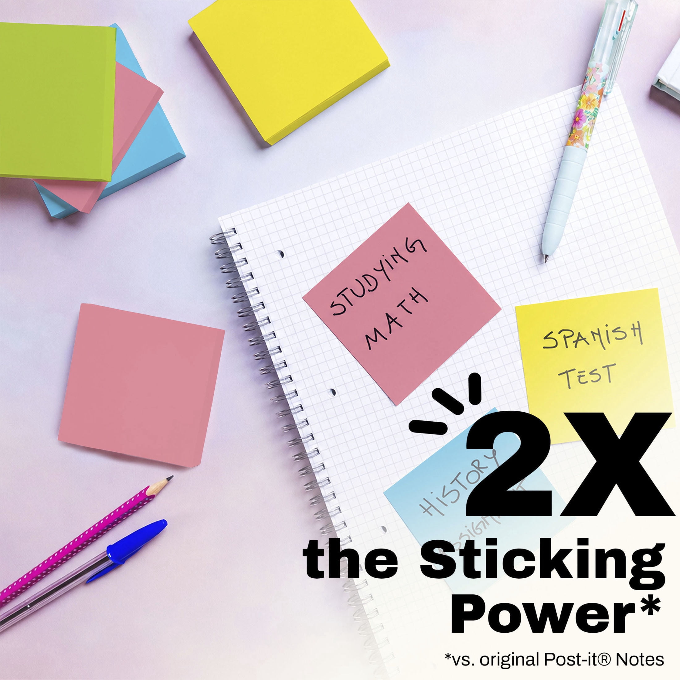 (3 pack) Post-it Super Sticky Notes, Lined, 6 in x 8 in, Orange, 1 Pad