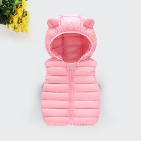 

BadyminCSL Girls Warm Vest Winter Boys Thicken Waistcoat Kids Outerwear Vest Cotton Jackets