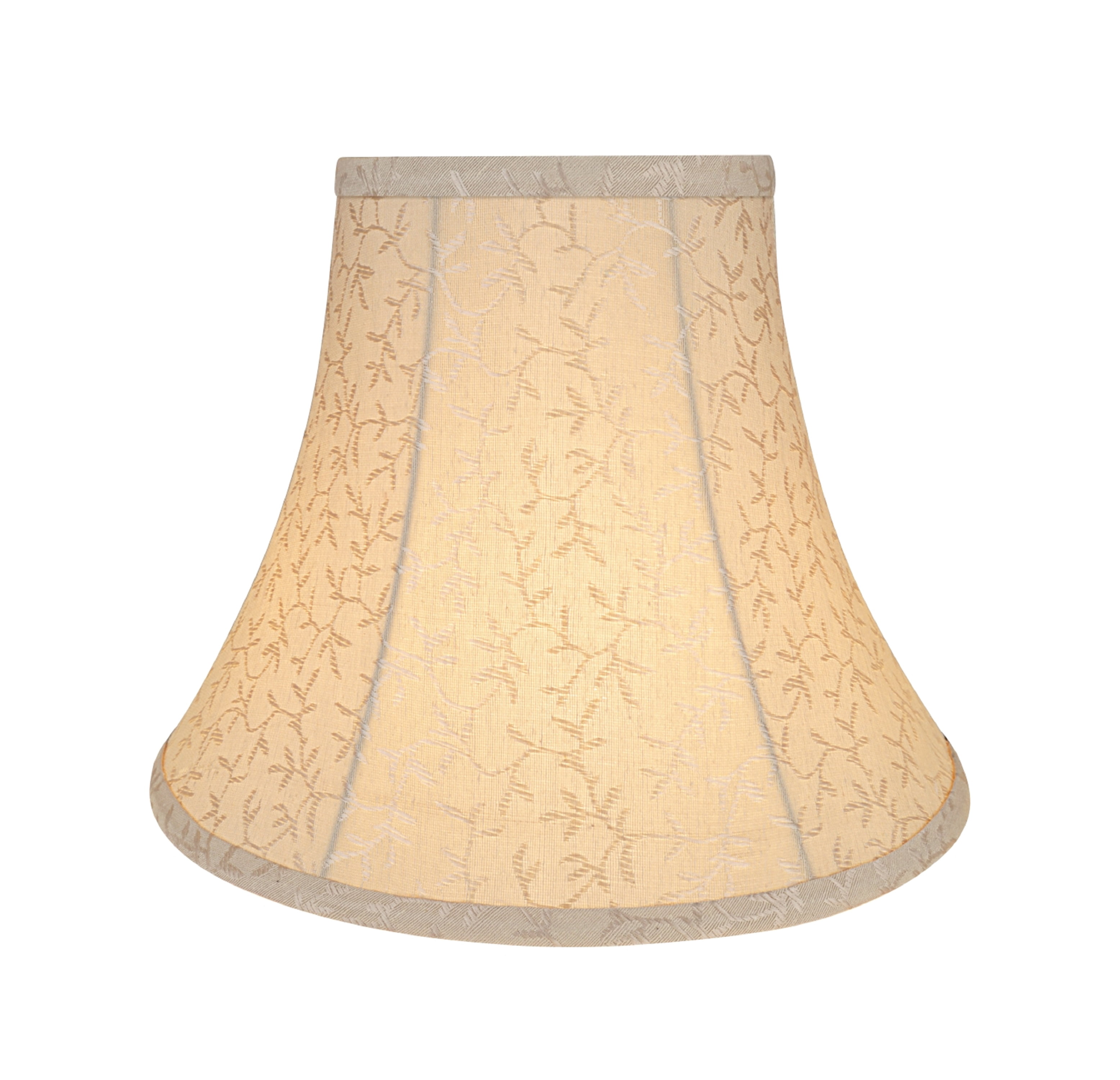 Aspen Creative 30168 Transitional Bell Shape Spider Construction Lamp Shade in Beige, 12" wide (6" x 12" x 9-1/2")