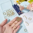 thumbnail image 3 of 1 Box 24Pcs Real 18K Gold Plated Brass Hoop Earring Findings Twist Huggie Hoops Bulk Metal Round Ring Tiny Cartilage Hooks Hoop with Latch Back Closure for Jewelry Making DIY Crafts Supplies, 3 of 6