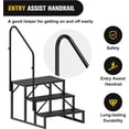 thumbnail image 3 of Camper Steps with Rail, 3 Steps, Bath Steps, Outside Steps, Portable Steps, Mobile Steps, Camper Steps, Caravan Steps, Dock Steps, 5Th Wheel, Camper Porch with Non-Slip Rail, 3 of 7