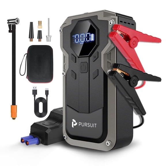 2000A Car Jump Starter with Air Compressor, 12V Jump Starter Battery Pack (up to 6.0L Gasoline and 4.0L Diesel Engine), 99000mAh Battery Booster Pack Power Bank