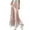Pink-B, variant on TIANZEN Satin Skirt With Allover Lace Trim High Waist Elegant Bodycon Midi Length Flowy Draped Ladies Fashion Long Skirts School Skirt
