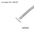 thumbnail image 2 of Silicone Wire 24AWG 24 Gauge Flexible Tinned Copper Standard High-Temperature Hookup Wire Grey 15m/49.2ft, 2 of 6