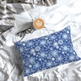 thumbnail image 5 of Sikiie whiet Snowflake blue background Pillow Covers, Throw Pillow Case Cushion Covers,Cushion for Bedroom,Couch,Home-20"x30", 5 of 6