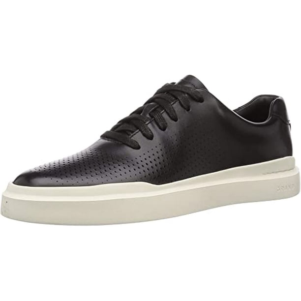 Cole Haan Grandpro Rally Laser Cut Black Leather Lace Up Sneaker-Wide ...