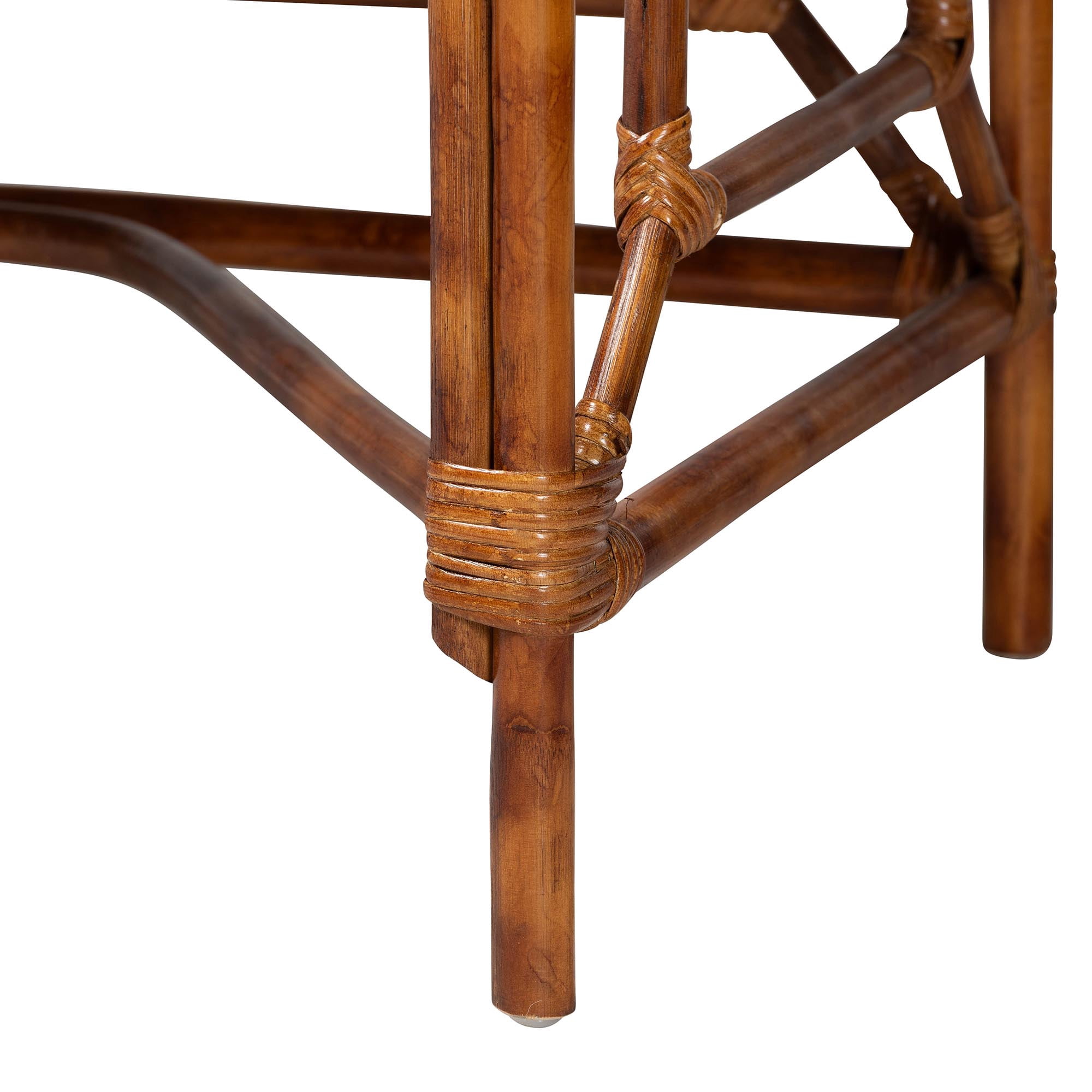 bali & pari Basile Boho Desk, 2-Drawer, Marbled Tortoise Brown