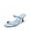 LIGHT BLUE, variant on Women's Low Kitten Heels Square Toe Two Strap Heeled Sandals Dress Casual Summer Mules Shoes