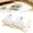 White, variant on Snackle Box Container, Divided Serving Tray with Lid, Set of 2 Clear Serving Bowls and Gold Basket Tray, Snack Box for Chips, Fruit Tray, Removable Nut Serving Platter, Generic Elegant Tray,White