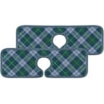 thumbnail image 4 of 2 Pcs SKYSONIC Faucet Absorbent Mat Tartan Seamless Pattern Washable Counter Drying Pads Behind Faucet for Kitchen Bathroom, 4 of 7