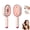 Pink, variant on 3-in-1 Steam Hair Straightener Brush, Retractable Styling Tool to Relieve Tangles, Ideal for Dry & Frizzy Strands (Pink)