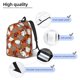 thumbnail image 3 of Disketp Various Pumpkins print Canvas Backpack Lightweight Travel Daypack Student Rucksack Laptop Backpack-Small, 3 of 5