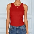 thumbnail image 2 of NIEWTR Womens Tank Tops Summer Sleeveless U Neck Ribbed Knit Basic Slim Going out Cami Tee Shirts(Z1-Red,M), 2 of 7