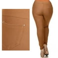 thumbnail image 6 of 12 Pc Lot Womens Plus Size Pants Jeggings Skinny Jeans Look Stretch Khaki Tan XL, 6 of 6